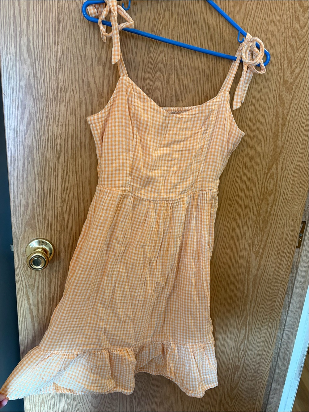 Yellow Plaid Old Navy Cami Dress - Medium